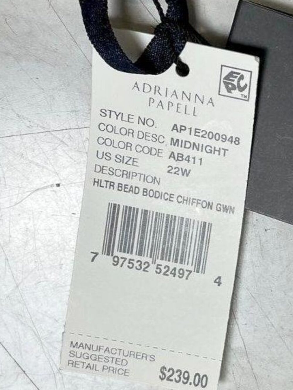Halter Bead Bodice Chiffon Gown - Picture 6 of 6